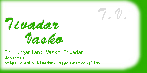 tivadar vasko business card